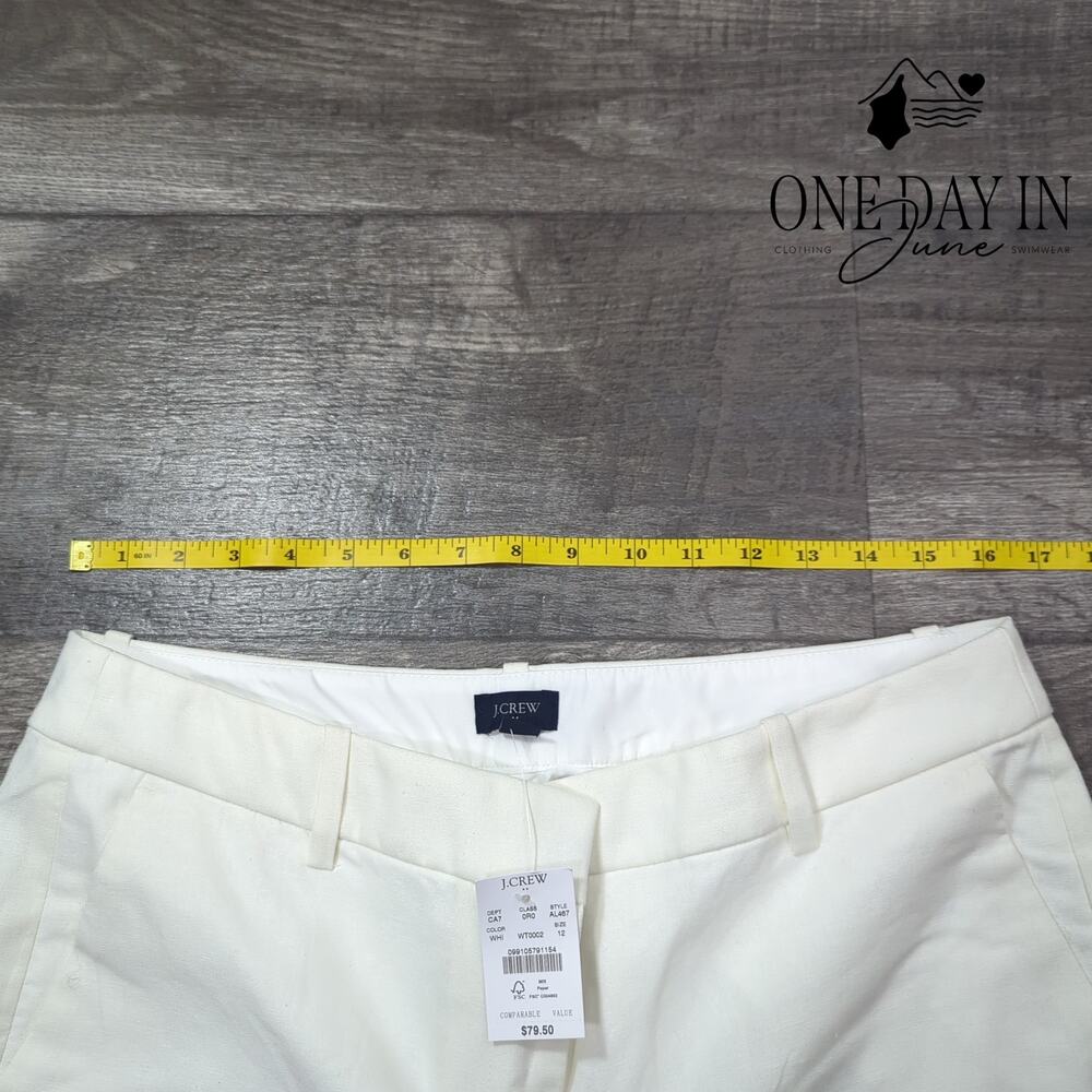 J.Crew Crop Linen Pants Size 12 - Picture 3 of 7